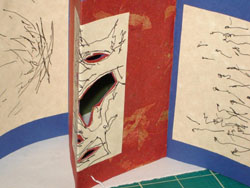 Photo of double accordion book made at one workshop